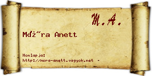Móra Anett névjegykártya