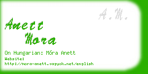 anett mora business card